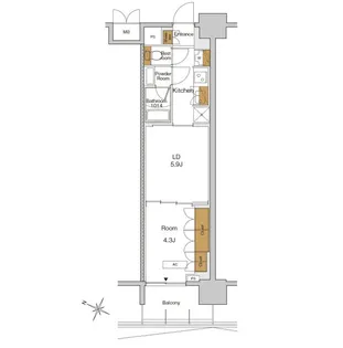 RJRプレシア東十条ガーデン【5階】の間取り