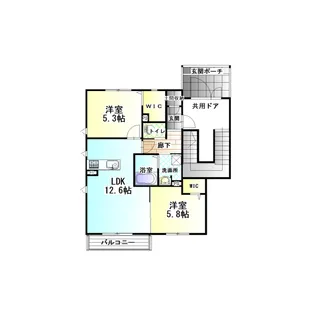 Sha Maison K2(A・B・C・D)【1階】の間取り