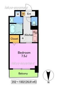 ACTUS錦糸(アクタスキンシ)【10階】の間取り