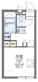 レオパレス砂川3番館【1階】の間取り