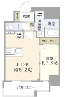 ディアレイシャス湊川公園【3階】の間取り