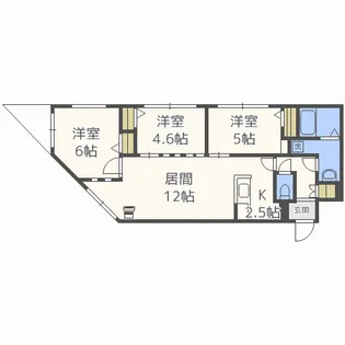 グリーティングス宮の沢【4階】の間取り