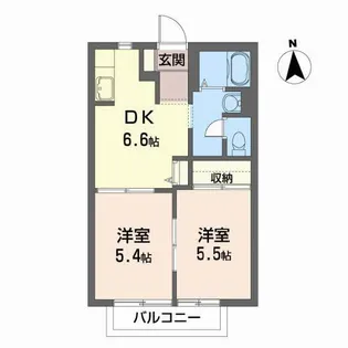 サン・バリュージュA【1階】の間取り