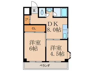 シャンボール淀川【3階】の間取り