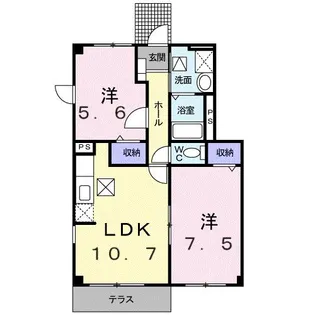 ベル・ソレイユ【1階】の間取り