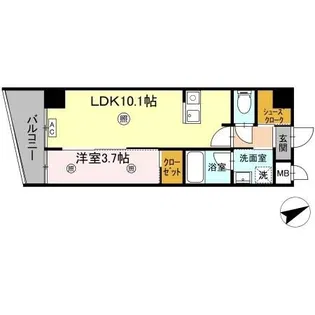 ロイジェント安謝新都心【5階】の間取り