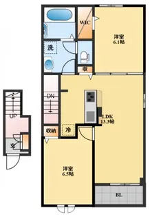ビルネI【2階】の間取り