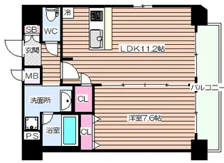 プレサンス梅田EAST【12階】の間取り