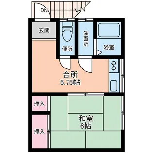 ウッディハウス城戸【2階】の間取り