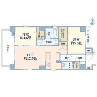クリオラベルヴィ武蔵小杉グレイス【6階】の間取り