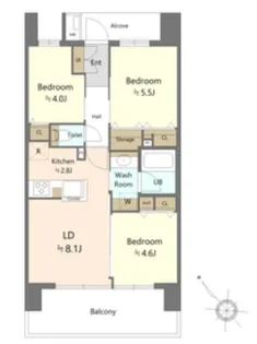 イニシア東日暮里ブランシア【2階】の間取り