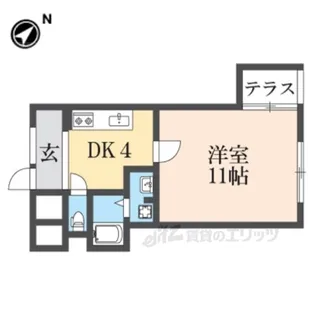 オルボス壱分【1階】の間取り