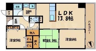 アバンティ千里【4階】の間取り