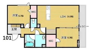 ロン・モンターニュIII【1階】の間取り