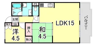 上高丸コーポラス【5階】の間取り