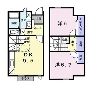 メゾン・サファイアII【1階】の間取り