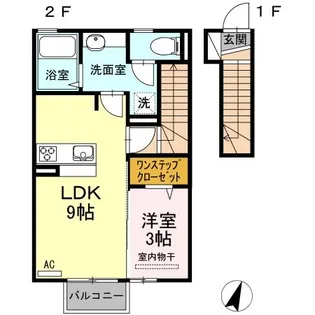 東幸富岡ハイム B【2階】の間取り