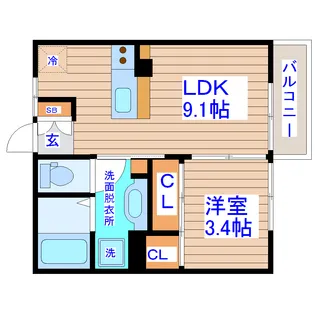 リアン【2階】の間取り