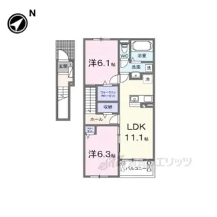 フレッシュハウス2【2階】の間取り