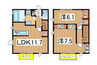 シェソワ 2 C棟の間取り