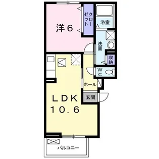 ヴィル ポルト【1階】の間取り