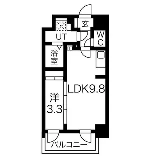 エスリードコート阿倍野昭和町【10階】の間取り