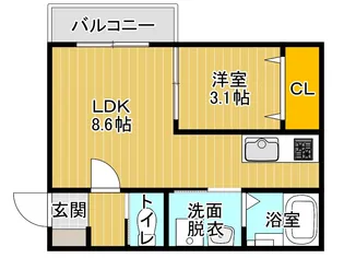 M Terrace牛田新町【3階】の間取り