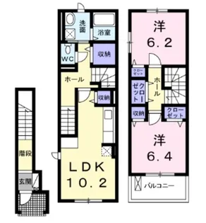 ルアーナ山城【2階】の間取り