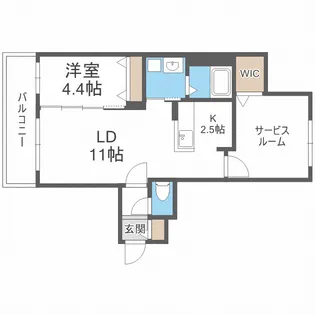GRANDUKE平岸【5階】の間取り