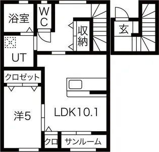 アクアコートD棟【2階】の間取り