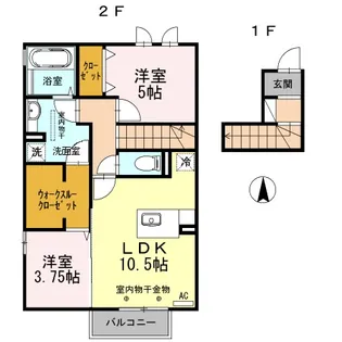 グリーン・フォレストI【2階】の間取り