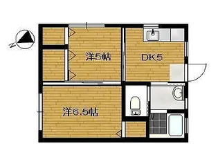 第一コーポラス 岩田【2階】の間取り
