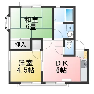 コーポ田中B【2階】の間取り