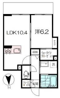グリーンフラッツ奥沢【1階】の間取り