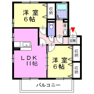 ノーバルイースト【1階】の間取り