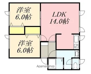 ファミール桔梗【1階】の間取り