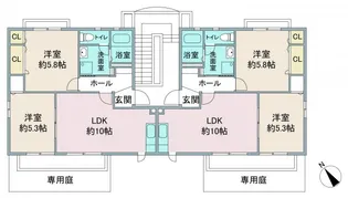 グランドソレーユB棟【2階】の間取り