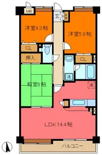 シュティーレ マツバラ【6階】の間取り