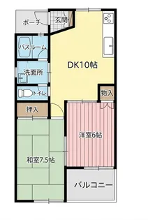 メゾンパークサイドE【1階】の間取り