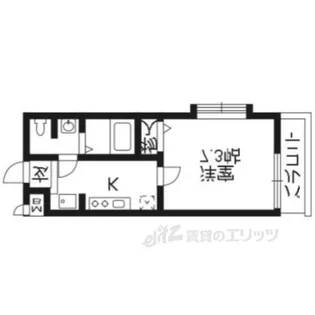 セピアコート深草【3階】の間取り