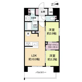 ソルレヴェンテ新梅田【5階】の間取り