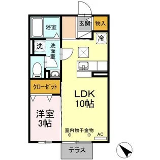 ハイツ マリノ【1階】の間取り