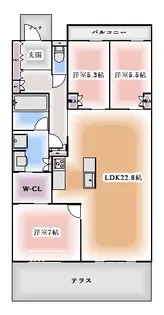 グランドメゾン熱田の杜【1階】の間取り
