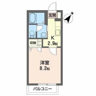 メゾンアズマA【2階】の間取り