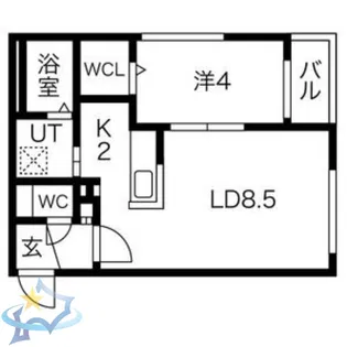 ラフィーネ中島公園PREMIUM【3階】の間取り