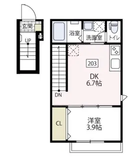 メイシェノン【01】【2階】の間取り
