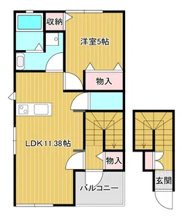 ソレアード小針【2階】の間取り