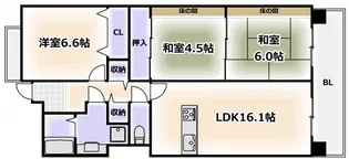 あべのポンテ【7階】の間取り