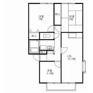 メゾンド・ユリ B【2階】の間取り