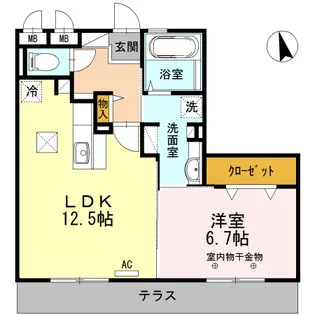 Novel Court IMAISE B【1階】の間取り